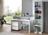London White Desk & Bookcase